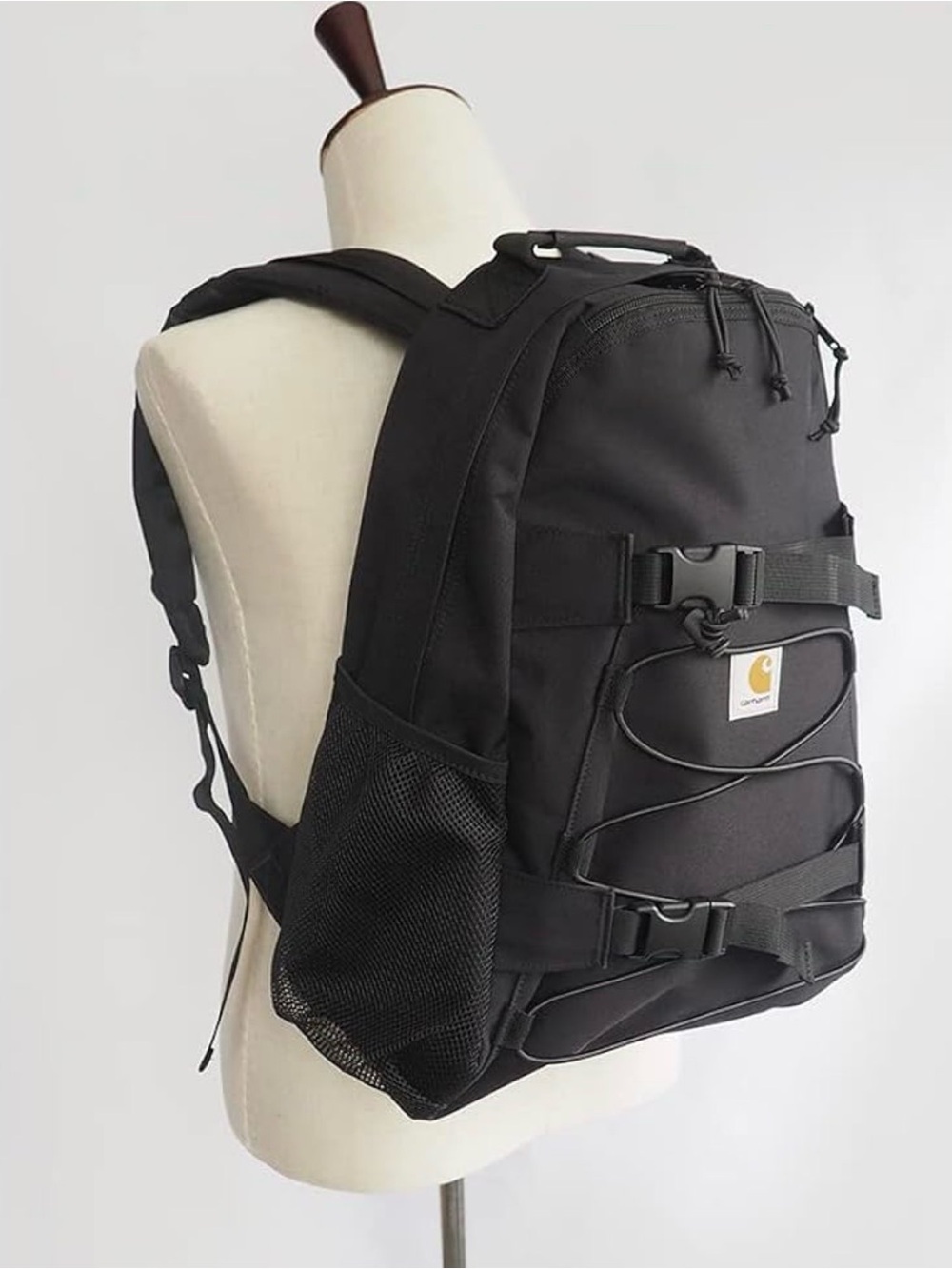 Carhartt Black Tactical-Style Backpack with Logo Patch - Picture 3 of 4